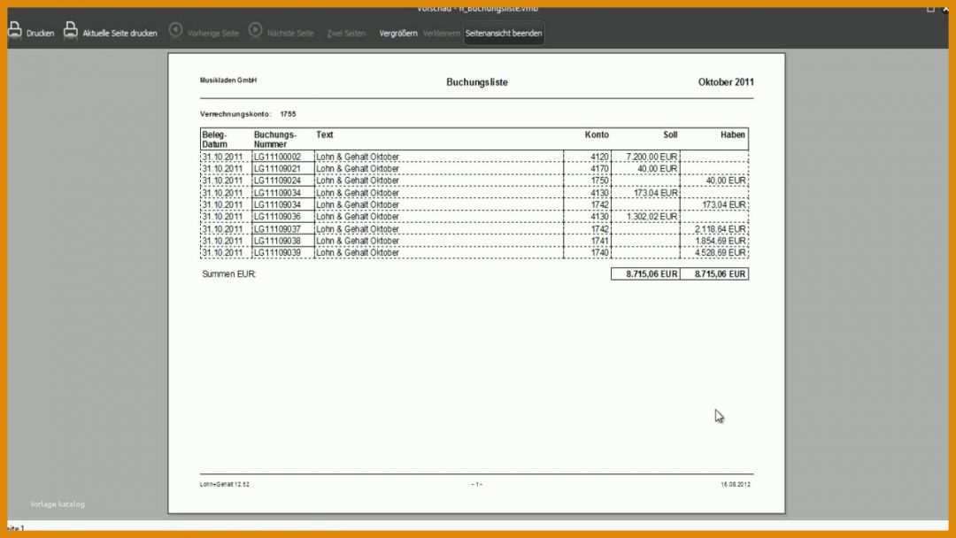 Einzigartig Datev Buchungsliste Vorlage 1280x720