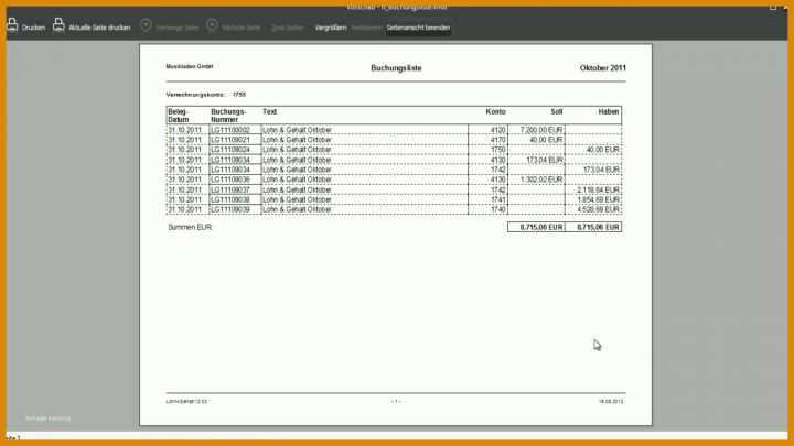 Unvergleichlich Datev Buchungsliste Vorlage 1280x720