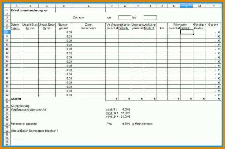 Tolle Fahrtkosten Vorlage Excel 1075x711