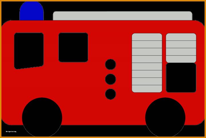 Überraschend Feuerwehrauto Basteln Vorlage 1440x963