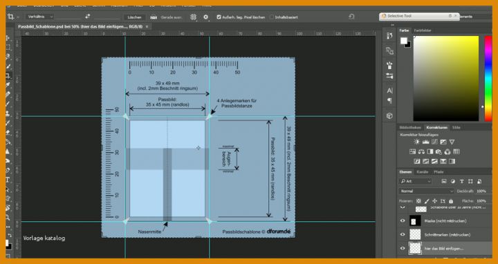 Schockieren Passbild Photoshop Vorlage 870x462