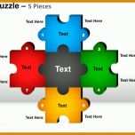 Einzahl Powerpoint Puzzle Vorlage 728x546