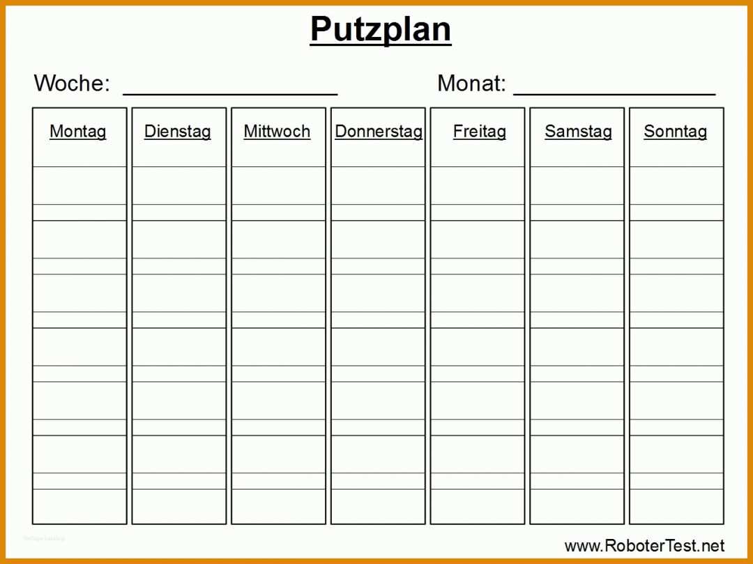 Erstaunlich Reinigungsplan Vorlage Kostenlos 1323x992