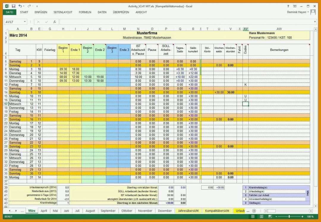 Beeindruckend Schichtplan Excel Vorlage Kostenlos 1415x977