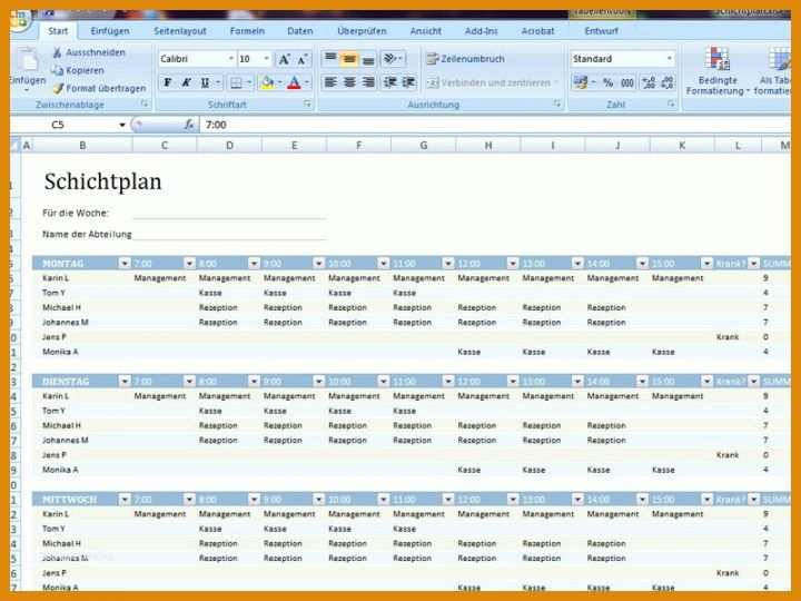 Ausgezeichnet Schichtplan Excel Vorlage Kostenlos 800x600