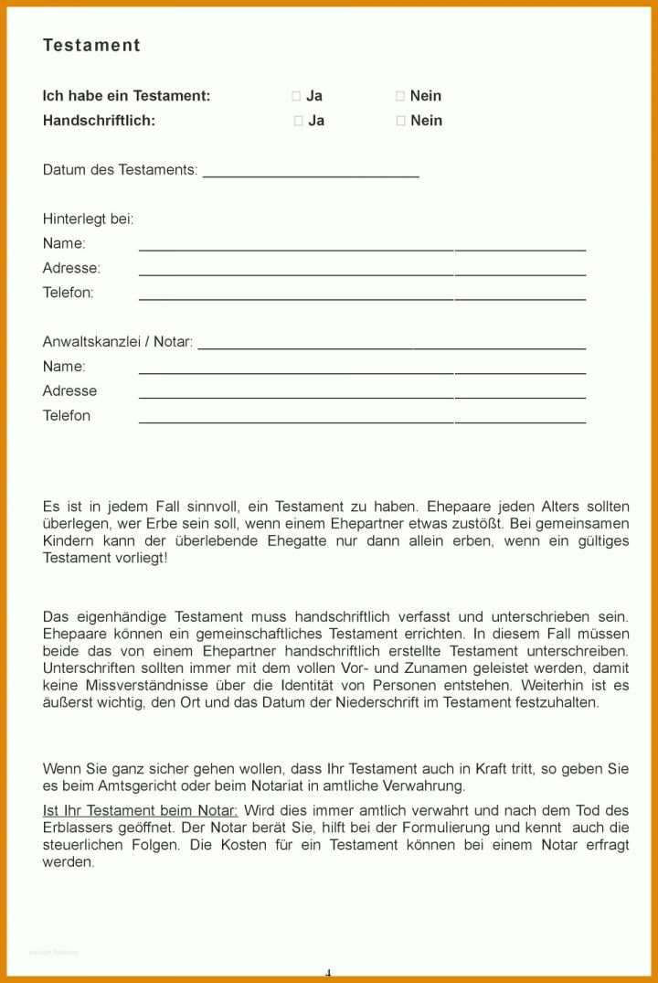 Empfohlen Testament Schreiben Muster Vorlage 960x1433