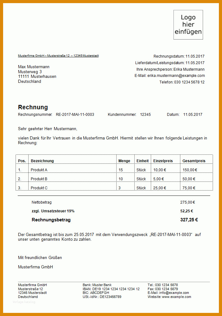 Toll Vorlage Rechnung Excel 714x1015