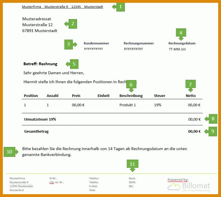Erstaunlich Vorlage Rechnung Freiberufler Ohne Umsatzsteuer 786x701