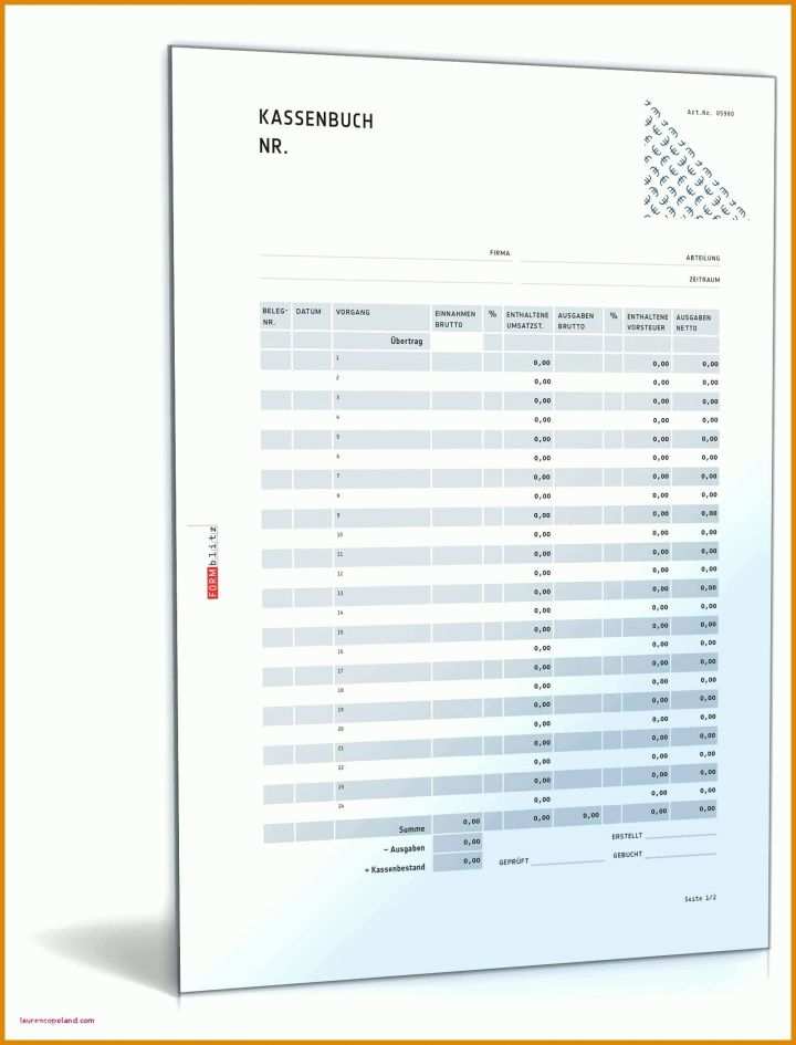 Rühren Zählprotokoll Kasse Vorlage Excel 1600x2100