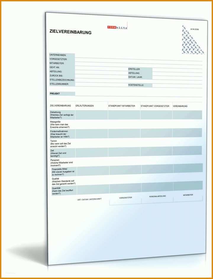Bemerkenswert Zielvereinbarung Vorlage 1600x2100