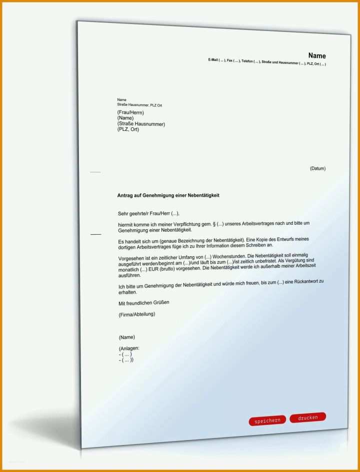 Singular Anmeldung Nebengewerbe Arbeitgeber Vorlage 1600x2100