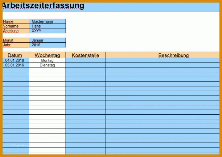 Spezialisiert Arbeitszeiterfassung Excel Vorlage 850x600