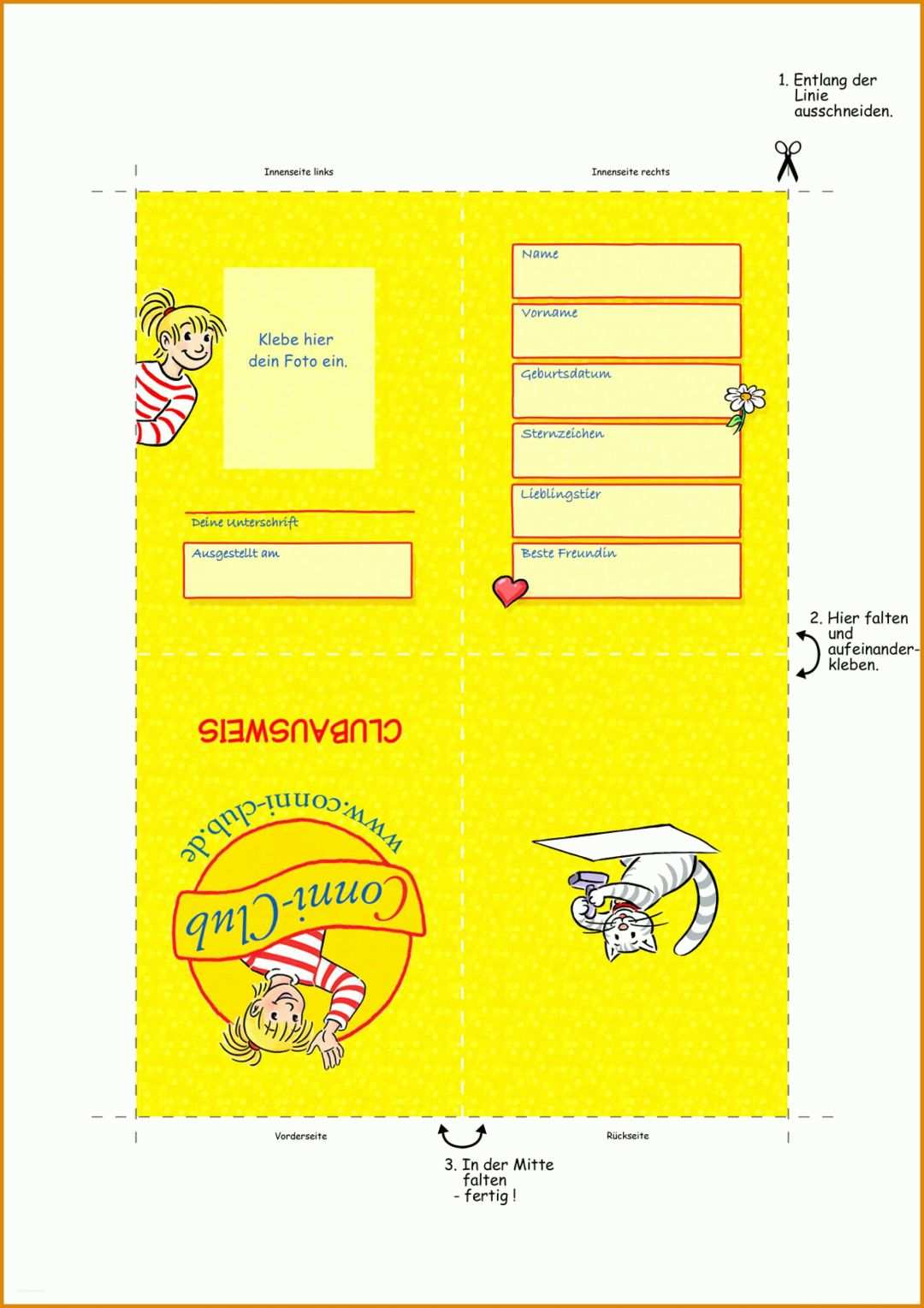 Auffällig Ausweis Vorlagen Zum Drucken Kostenlos 2400x3395