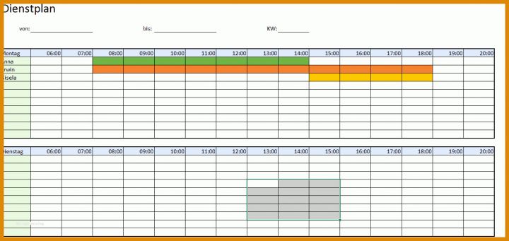 Angepasst Dienstplan Excel Vorlage 1317x624