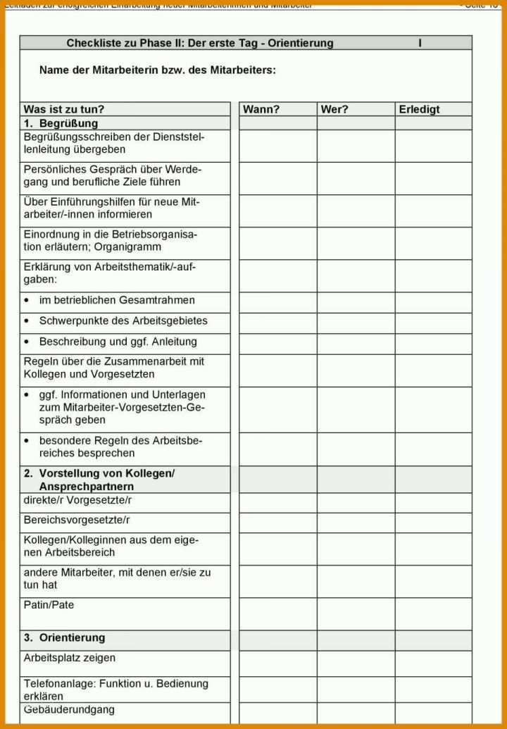 Ausgezeichnet Einarbeitungsplan Neuer Mitarbeiter Vorlage Excel 960x1380