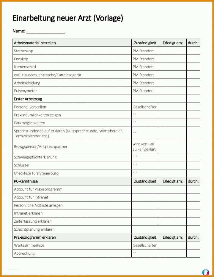 Faszinierend Einarbeitungsplan Vorlage Word 1275x1650