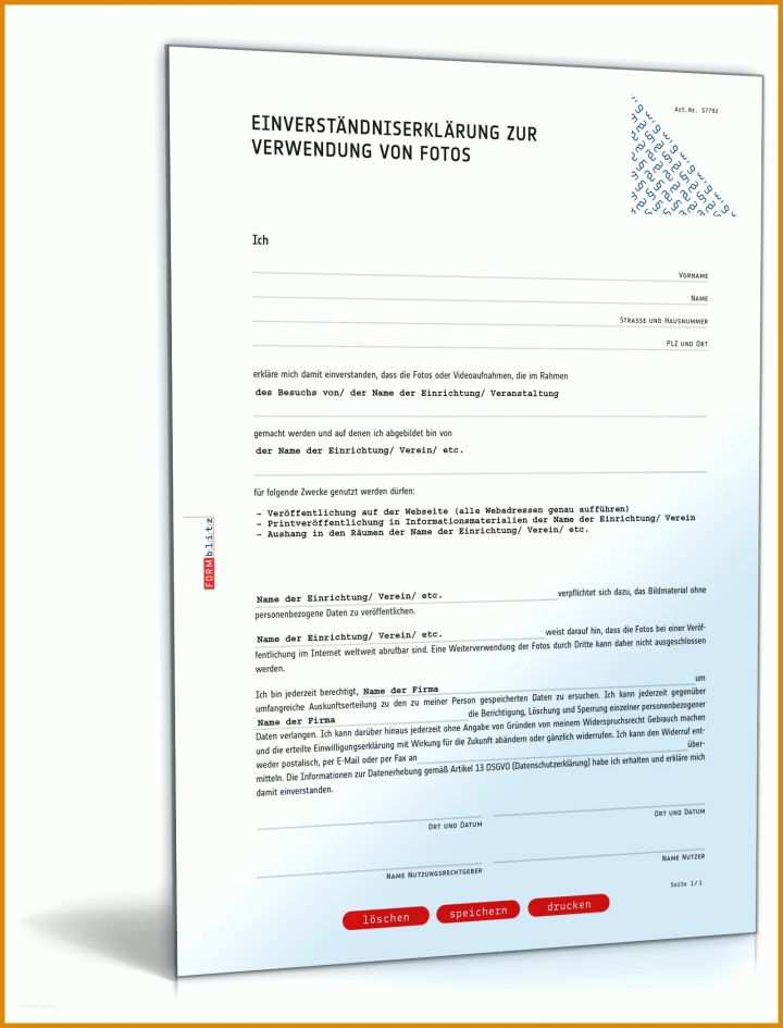 Einzahl Einwilligungserklärung Fotos Dsgvo Vorlage 1600x2100