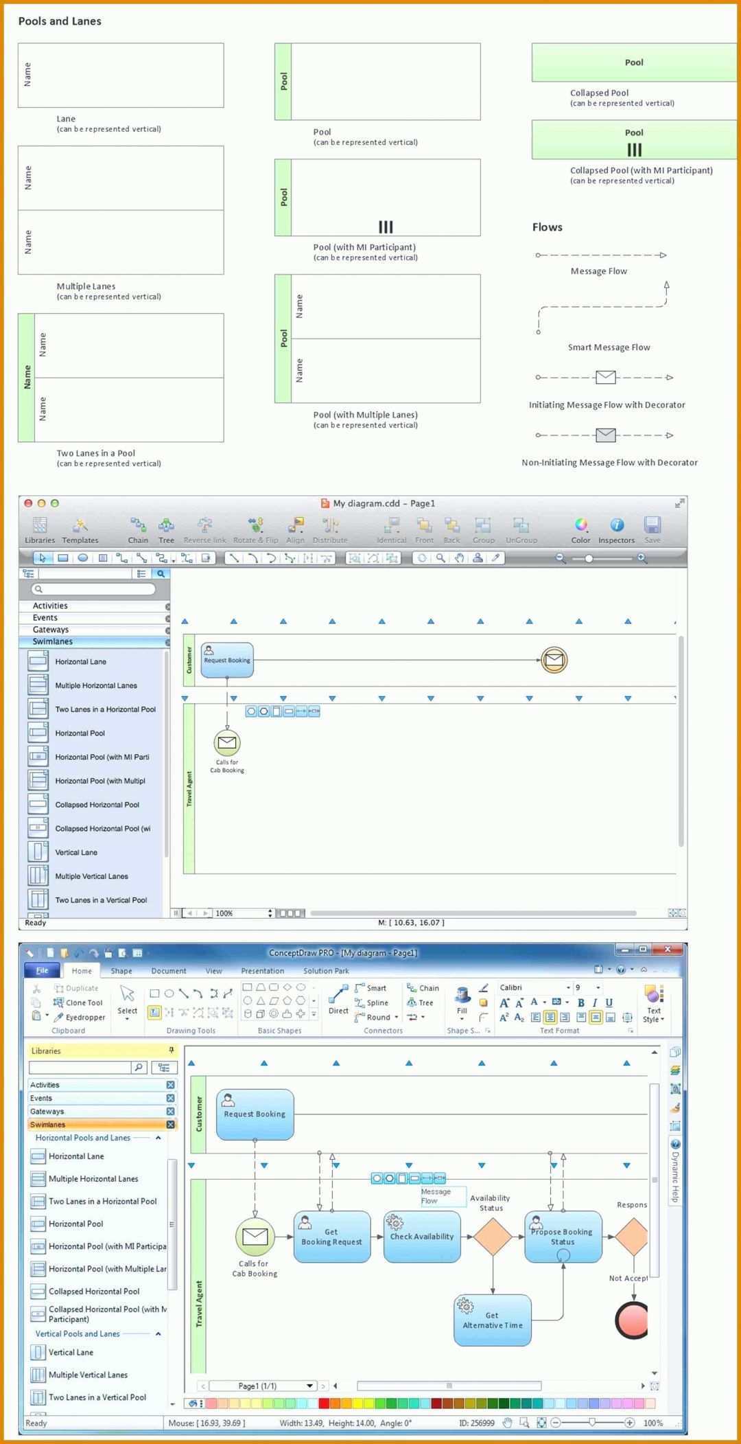 Neue Version Excel Flussdiagramm Vorlage 1899x3698