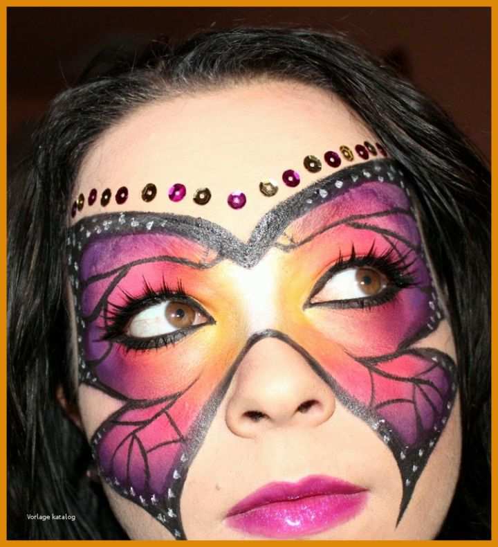 Wunderbar Fasching Schminken Vorlagen Erwachsene 750x823