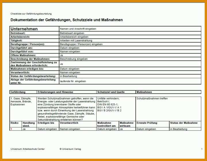 Ungewöhnlich Gefährdungsbeurteilung Vorlage Pdf 900x700