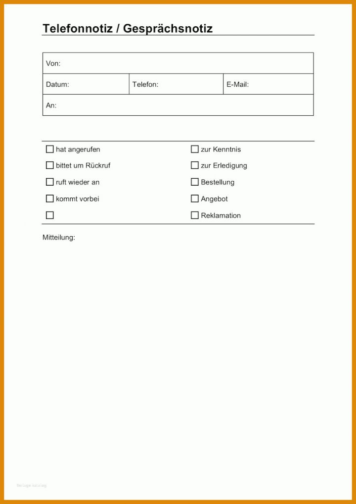 Gesprächsnotiz Vorlage Gespraechsnotiz Vorlage