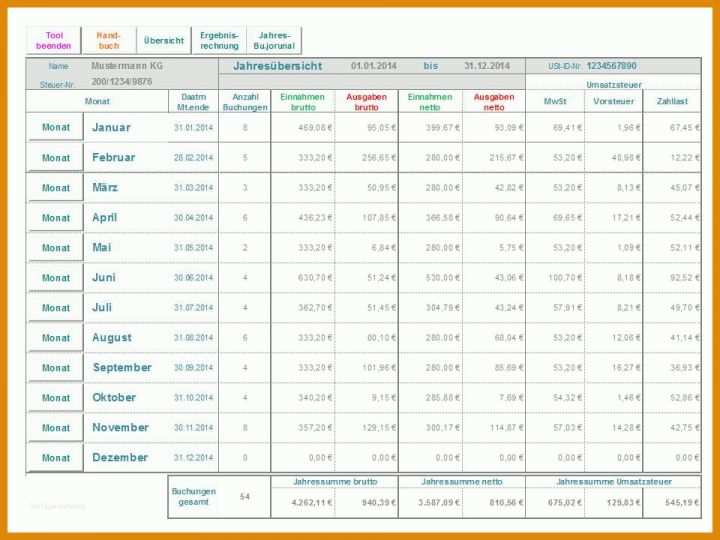 Spektakulär Kontenplan Excel Vorlage 960x720