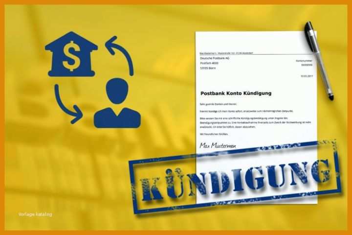 Wunderbar Kündigungsschreiben Postbank Girokonto Vorlage 768x512