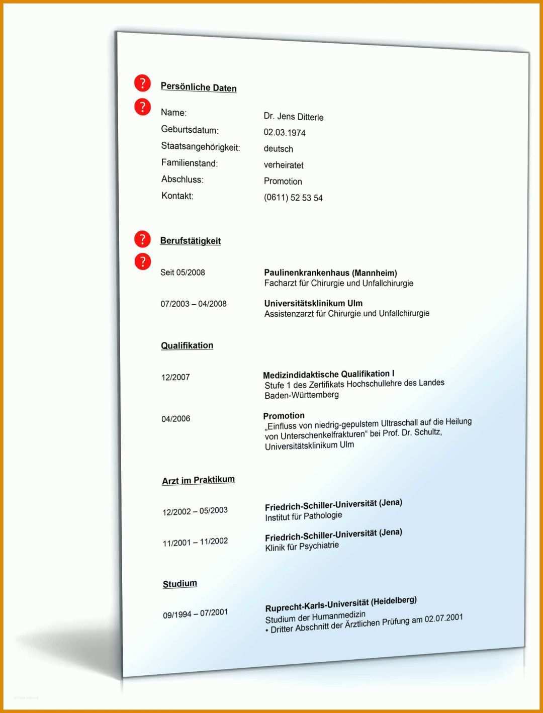 Schockieren Lebenslauf Arzt Vorlage 1600x2100