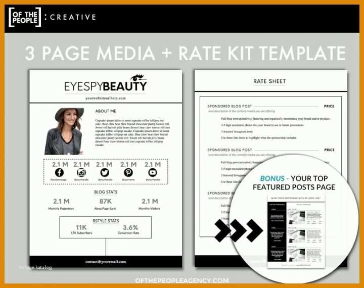 Media Kit Vorlage 3 Seite Media Kit Vorlage O Pressemappe