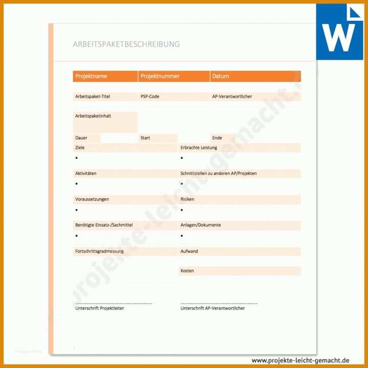 Ausgezeichnet Projektsteckbrief Vorlage 1000x1000