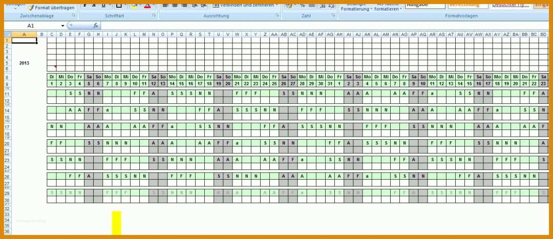 Ideal Schichtplan Vorlage 3 Schichten 1369x592