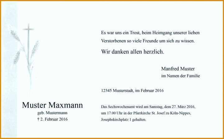 Allerbeste Vorlagen Danksagung Trauer Zeitung 2075x1290