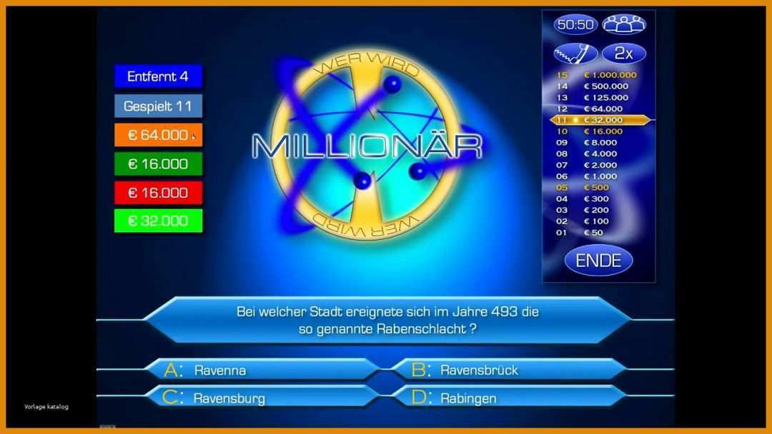 Hervorragen Wer Wird Millionär Powerpoint Vorlage Download 1280x720