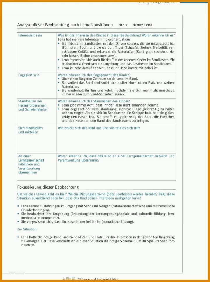 Singular Beobachtungsbogen Krippe Vorlage 960x1292