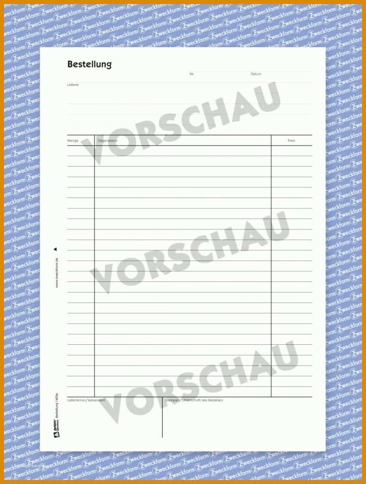 Unvergleichlich Bestellschein Vorlage Pdf 907x1200