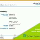 Ausnahmsweise Businessplan Vorlage Kostenlos 1000x707