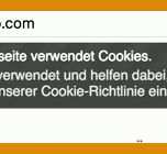 Wunderschönen Cookie Hinweis Vorlage 800x140