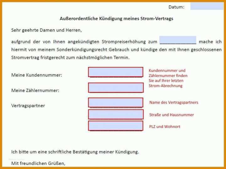 Hervorragen Eon Strom Kündigen Vorlage 1054x790