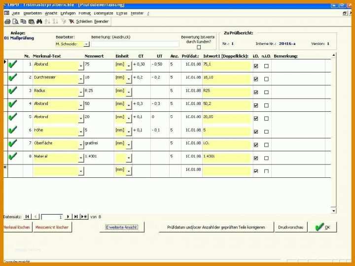 Original Erstmusterprüfbericht Vda Vorlage Excel 980x735