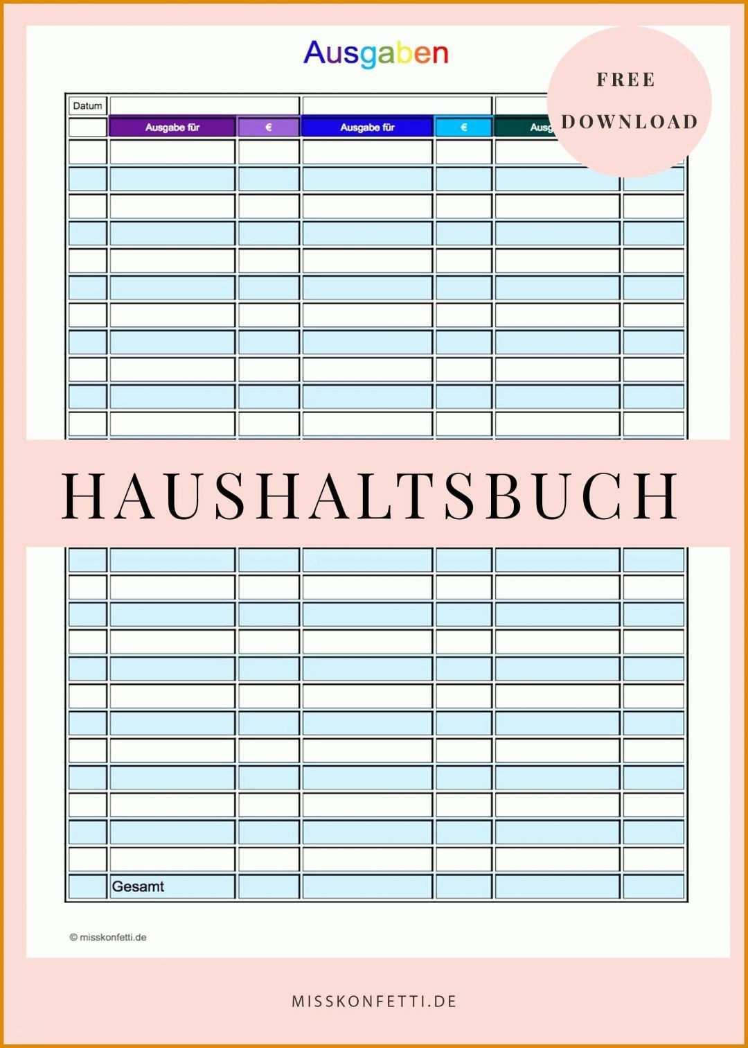 Faszinierend Haushaltsbuch Vorlage Pdf 2000x2800