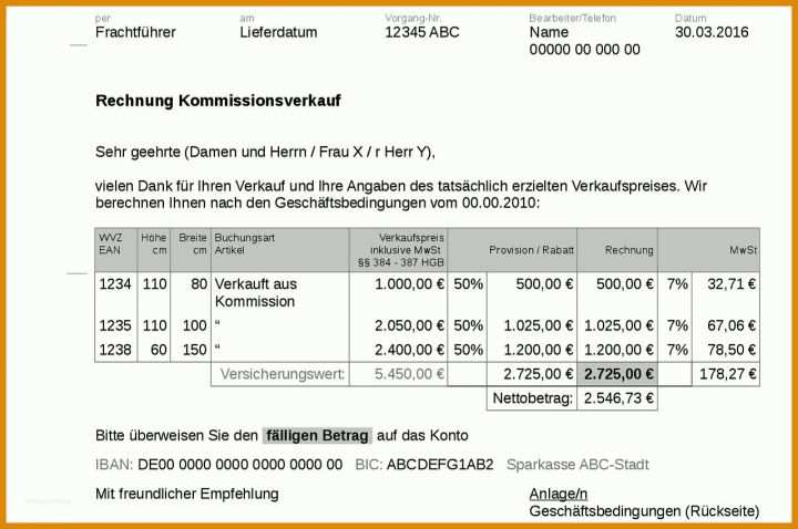 Schockieren Kommissionsvertrag Vorlage 1280x850