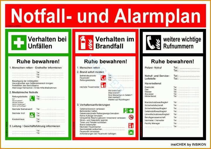 Sensationell Notfall Und Alarmplan Vorlage Word 2481x1754