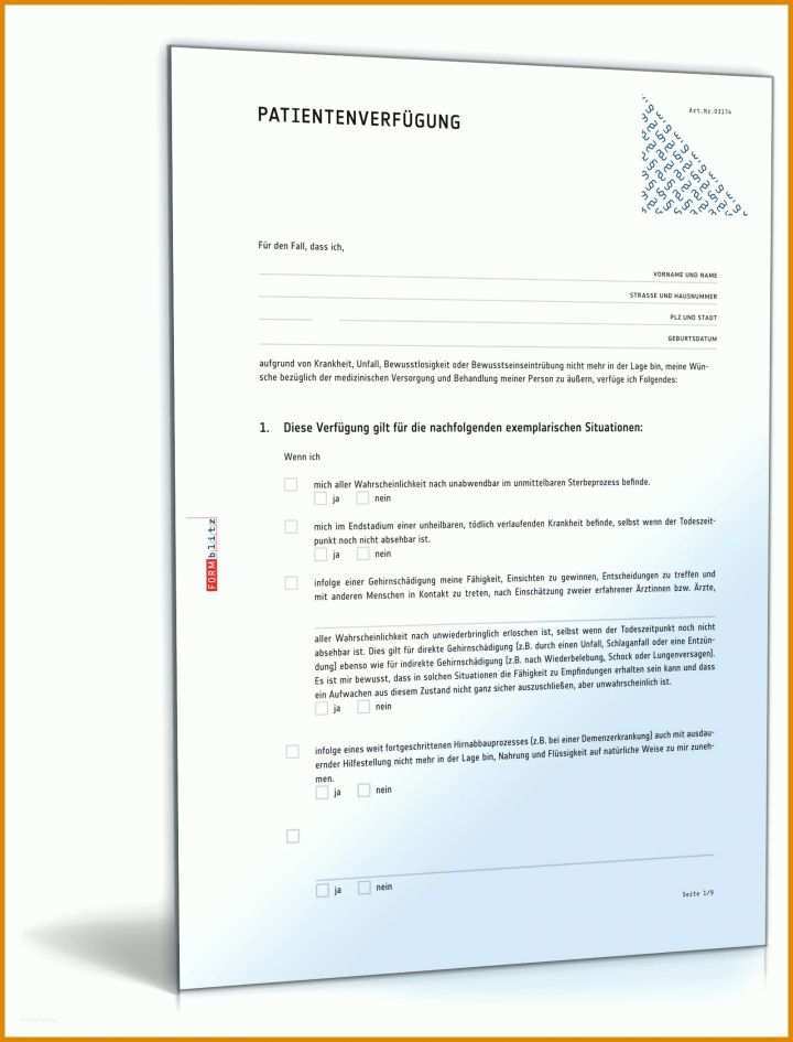 Erschwinglich Patientenverfügung Vorlage Pdf 1600x2100