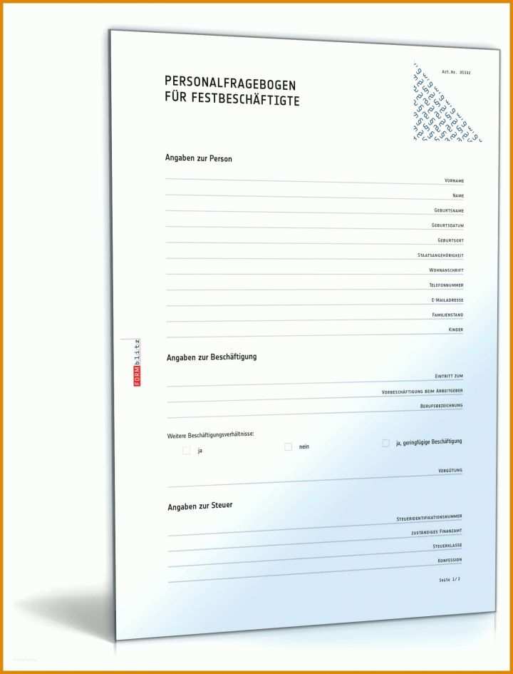 Einzigartig Personalfragebogen Vorlage Excel 1600x2100