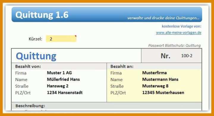 Größte Quittung Vorlage Excel 775x422