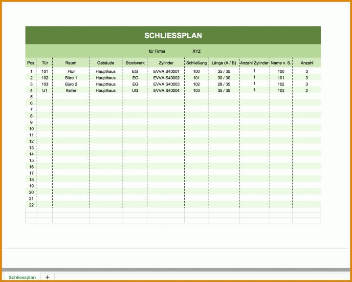 Singular Schlüsselprotokoll Vorlage Excel 1882x1508