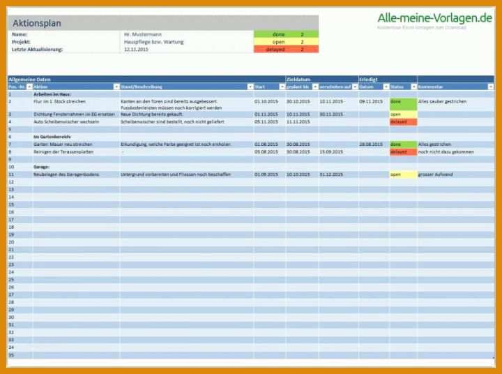 Empfohlen To Do Liste Excel Vorlage Freeware 800x595