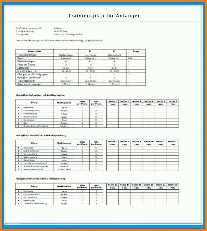 Atemberaubend Trainingsplan Vorlage Excel 1235x1377