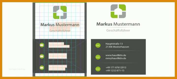 Phänomenal Visitenkarte Vorlage Indesign 800x360