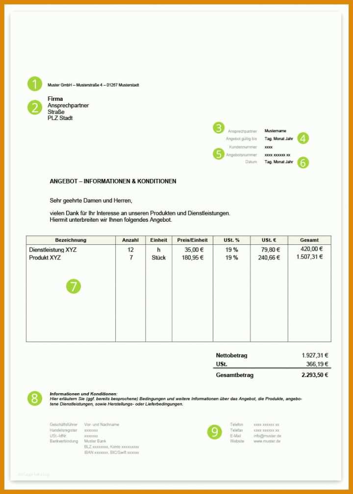 Außergewöhnlich Vorlage Angebot 811x1132